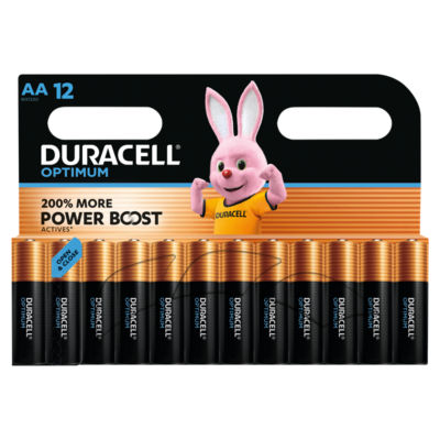 Duracell Optimum AA batteries 12 pack - British product