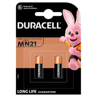 Duracell MN21 12V battery pack of 2 - British product