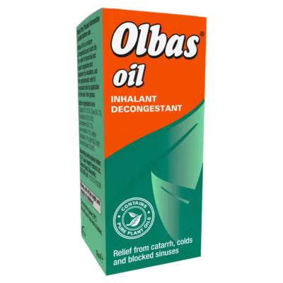 Olbas Oil Inhalant Decongestant 12ml, imported from the UK