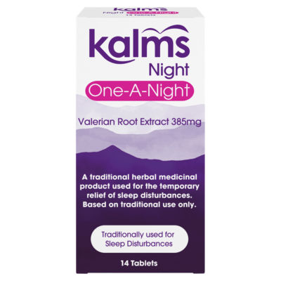 Kalms Night One-A-Night Valerian Root Extract Sleep Aid Tablets 385mg 14 Tablets