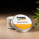 Mo Bros Beard Butter Vanilla & Mango 100ml, imported from the UK