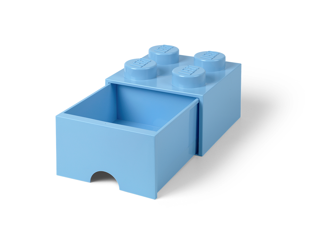 4-Stud Brick Drawer – Light Blue