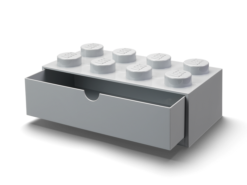 8-Stud Desk Drawer – Gray