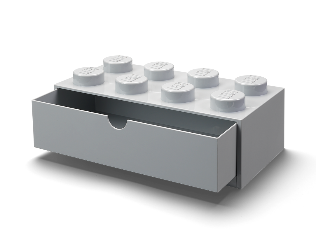 8-Stud Desk Drawer – Gray