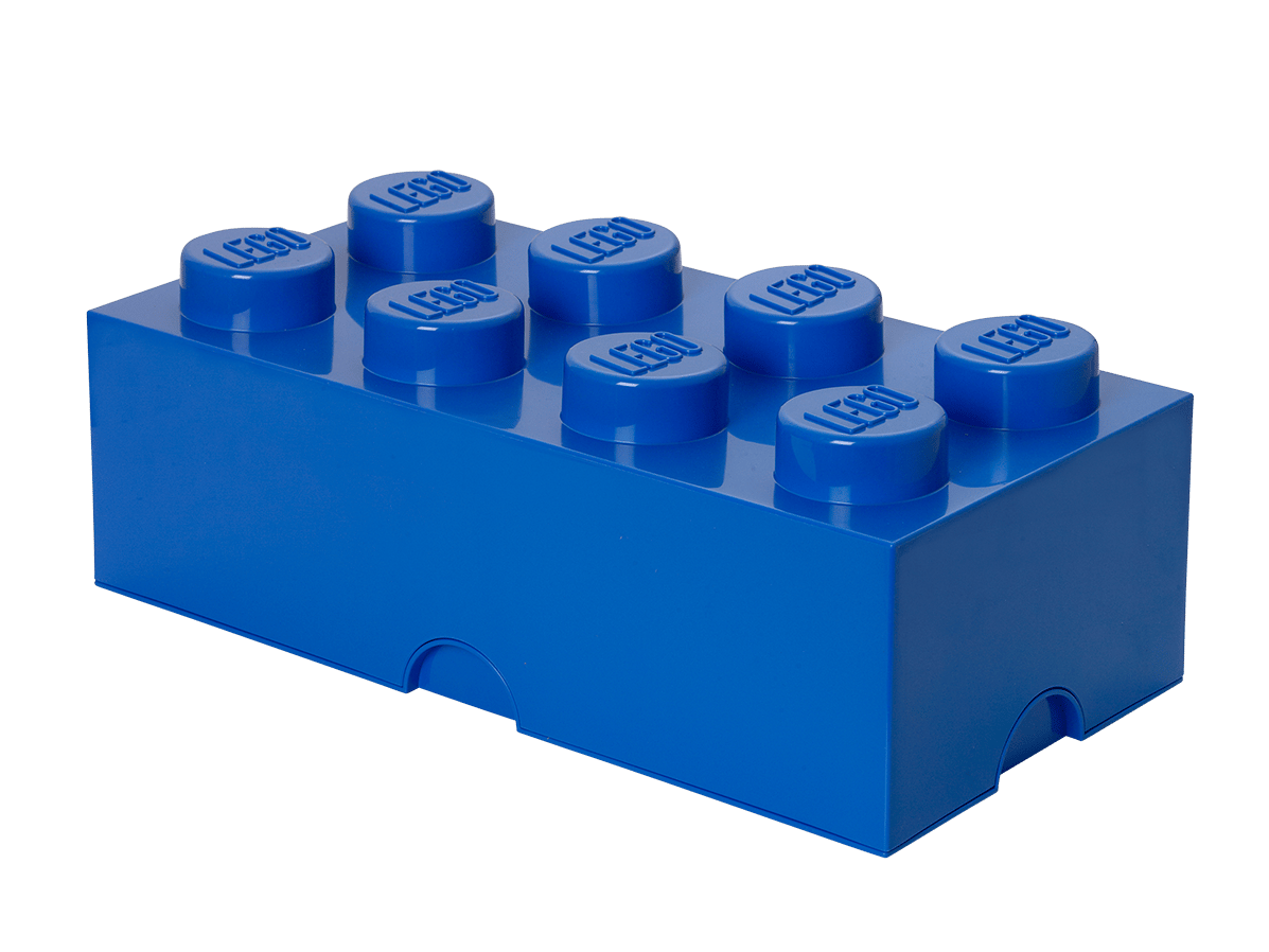 LEGO blue storage brick container imported from the UK