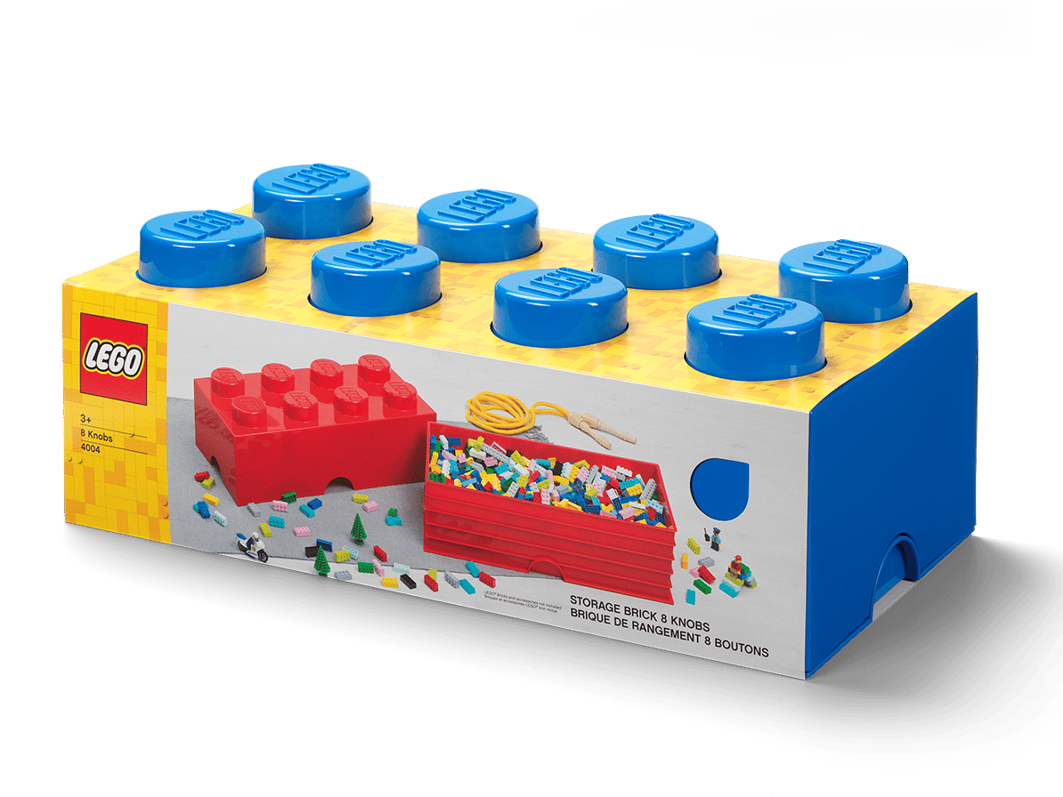 LEGO blue storage brick container imported from the UK