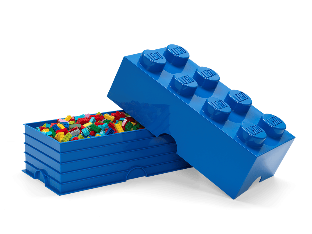 LEGO blue storage brick container imported from the UK