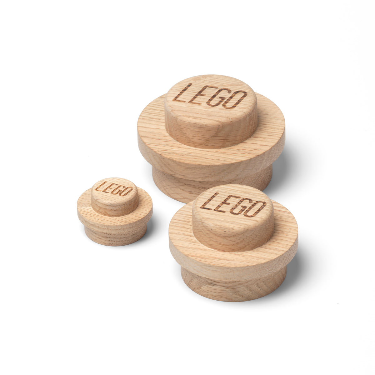 Wooden Wall Hanger Set Light Oak