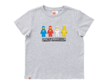 Short Sleeve Space Traveler Kids T Shirt Gray Melange