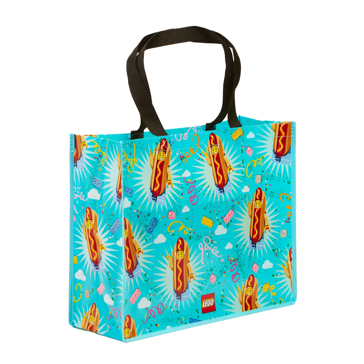 LEGO Hot Dog Guy Polyester Tote Bag 40cm, UK version