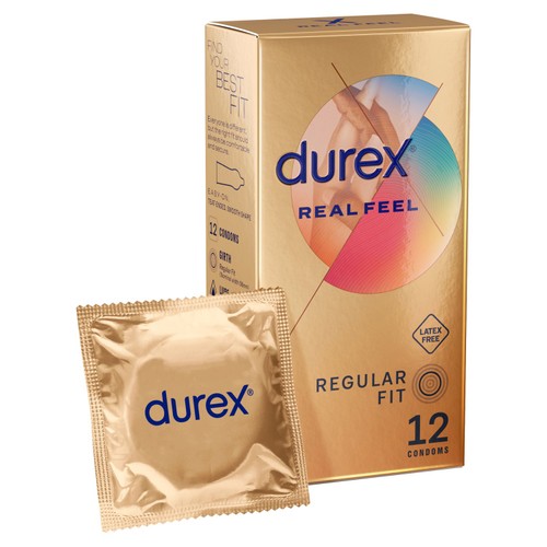 Durex Real Feel non-latex condoms with regular fit - British product