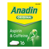 Anadin Original Aspirin  Caffeine Pain Relief Tablets
