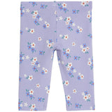MS Girls Collection Cotton Rich Floral Leggings 6-9 Months Purple