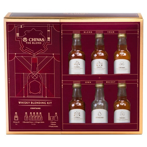 Chivas Regal Scotch Whisky Blending Kit with various flavours - British product