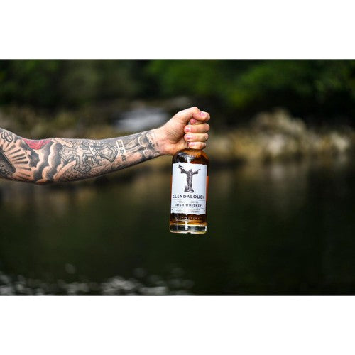 Glendalough double barrel Irish whiskey bottle, UK version