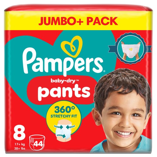 Pampers nappy pants size 8 jumbo pack, imported from the UK