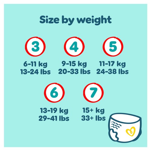 Pampers nappy pants size 6 for babies 15kg+ in jumbo pack, imported from the UK