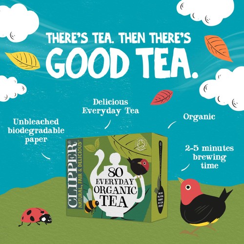 Clipper organic everyday tea bags 80 count - British product
