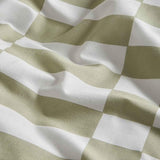 M&S Cotton Rich Geometric Bedding Set, Double Green Mix