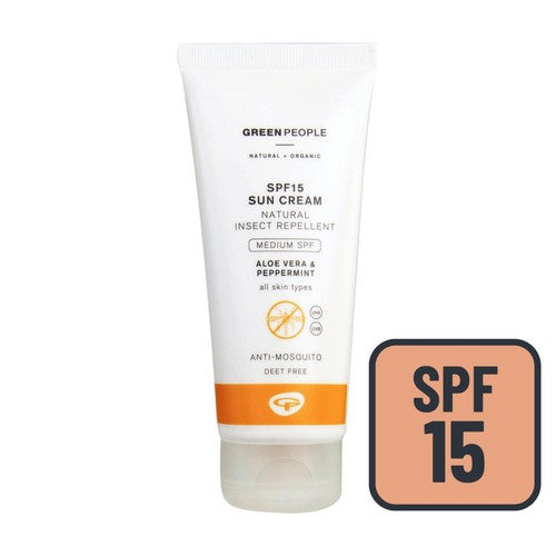 Green People SPF15 sun cream with insect repellent, UK version