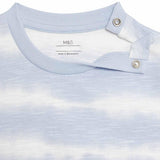 MS Girls Pure Cotton Tie Dye Jersey Dress 3-6 Months Blue