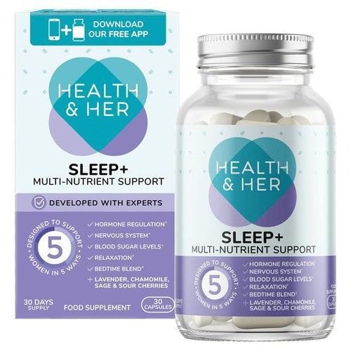 Health & Her Sleep Support Multinutrient Capsules, 30-Day Supply, UK version