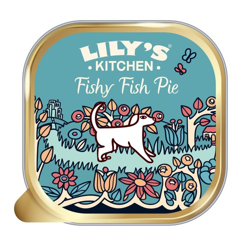 Lily's Kitchen grain-free fish pie wet dog food in can, UK version
