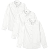 M&S Boys Slim Fit Easy Iron School Shirts, 13-14 Years, White