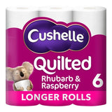 Cushelle Quilted Raspberry & Rhubarb Toilet Rolls, 50% More Sheets