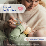MAM silicone baby bottle teats with medium flow for infants aged 2+ months, imported from the UK