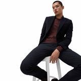 M&S Mens Cashmilon Crew Neck Jumper, M, Burgundy