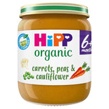 HiPP Organic Carrots, Peas & Cauliflower Baby Food Jar 6+months