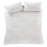 Catherine Lansfield Seersucker Single Duvet Set White
