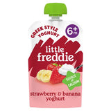 Little Freddie Organic Strawberry  Banana Greek Style Yoghurt Pouch 6 M