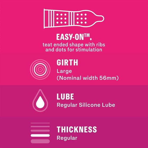Durex ribbed and dotted condoms regular fit - British product
