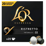 L'OR Ristretto espresso coffee pods intensity 11 20 count, UK version