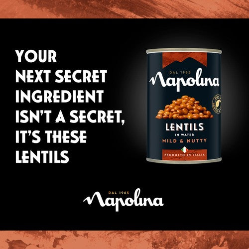 Napolina canned brown lentils in water, imported from the UK