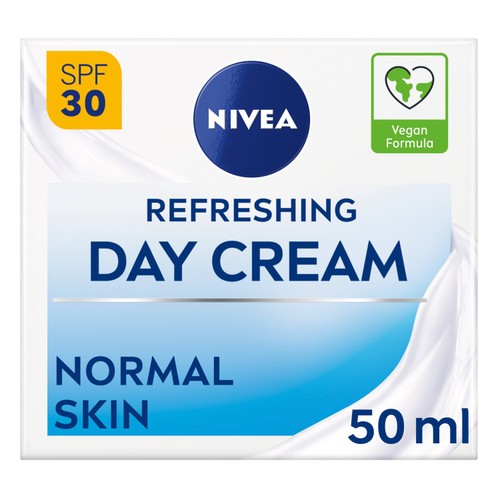 NIVEA day cream for normal skin with SPF 30 in a jar, imported from the UK