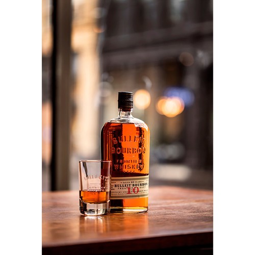 Bulleit 10 year old bourbon bottle - British product