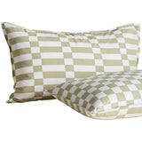 M&S Cotton Rich Geometric Bedding Set, Double Green Mix