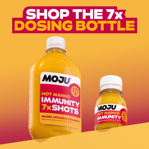 Moju hot mango immunity shot, imported from the UK