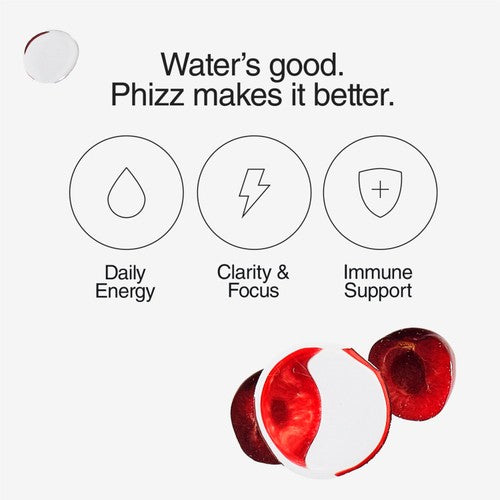 Phizz cherry flavoured effervescent tablets 20 tablets, imported from the UK