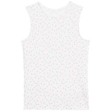 M&S Girls Pure Cotton Heart Print Vests, 8-9 Years, Pink Mix