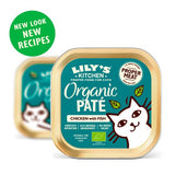 Lily's Kitchen organic chicken with fish cat food tray, UK version