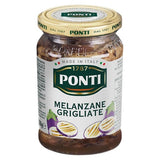 Ponti grilled aubergines in sunflower oil jar, imported from the UK