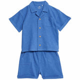 MS Alfie Polo TopShort Outfit 9-12 Months Blue
