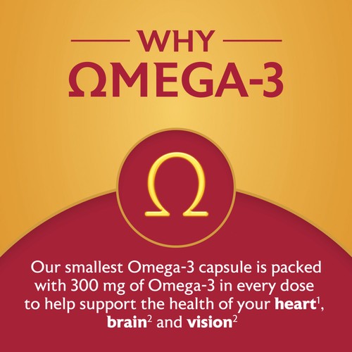 Seven Seas Omega-3 fish oil with vitamin D capsules 30 count (British brand)