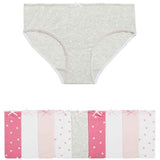 MS Girls Cotton Rich Heart Knickers 9-10 Years Pink Mix