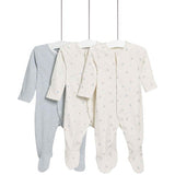 MS Dog Popper Footed Sleepsuit 3 Pack 9-12 Months Blue