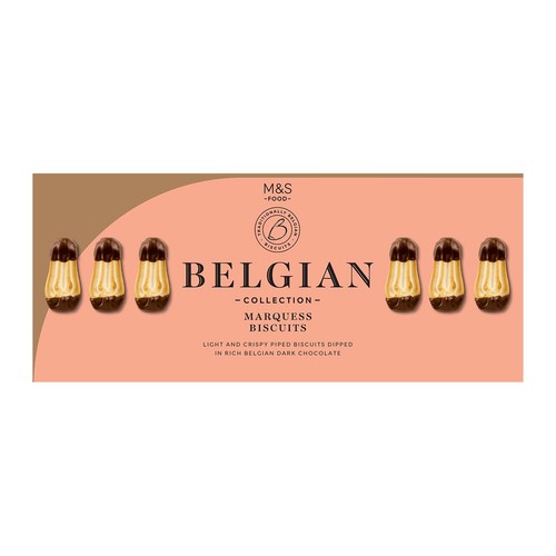 M&S Marquess biscuits dipped in Belgian dark chocolate 100g box, imported from the UK